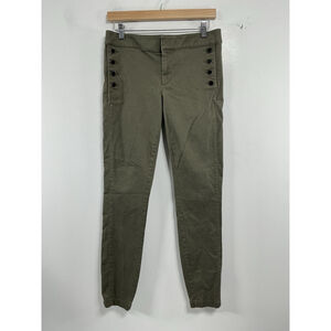 Womans Excellent Loft Marisa Pants Size 2 Army Green Skinny Ankle 0251/D-5